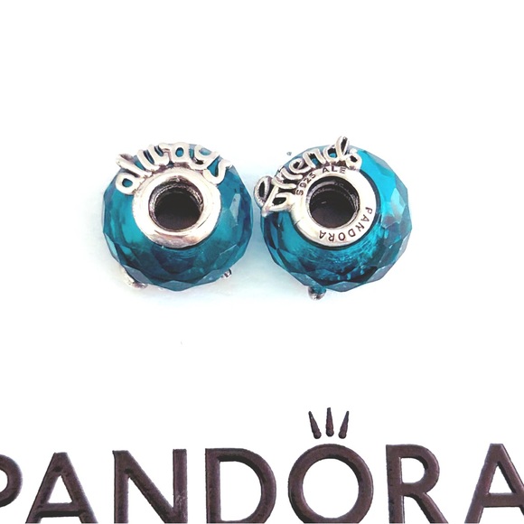 ANNUAL GIFT-AWAY OFFER: PANDORA Faceted Murano Glass Friendship Charm w/box - Picture 11 of 12